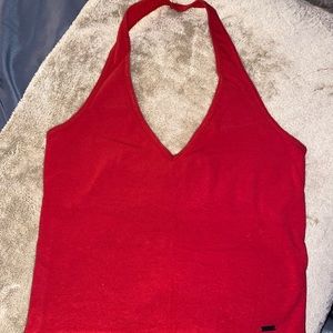 M Red Hollister Halter Top